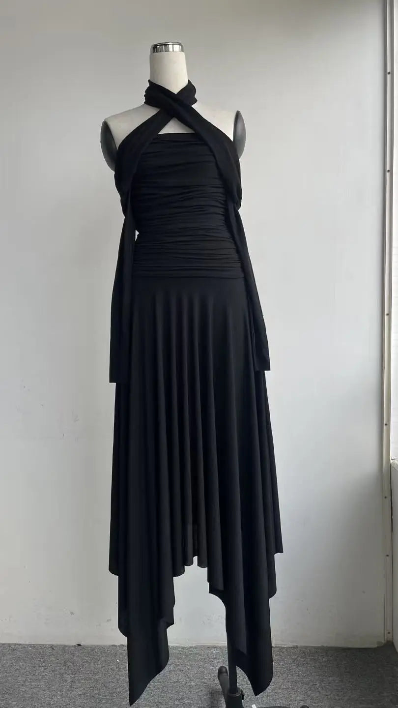 Silouh Long sleeve Midi Dress Avalabel