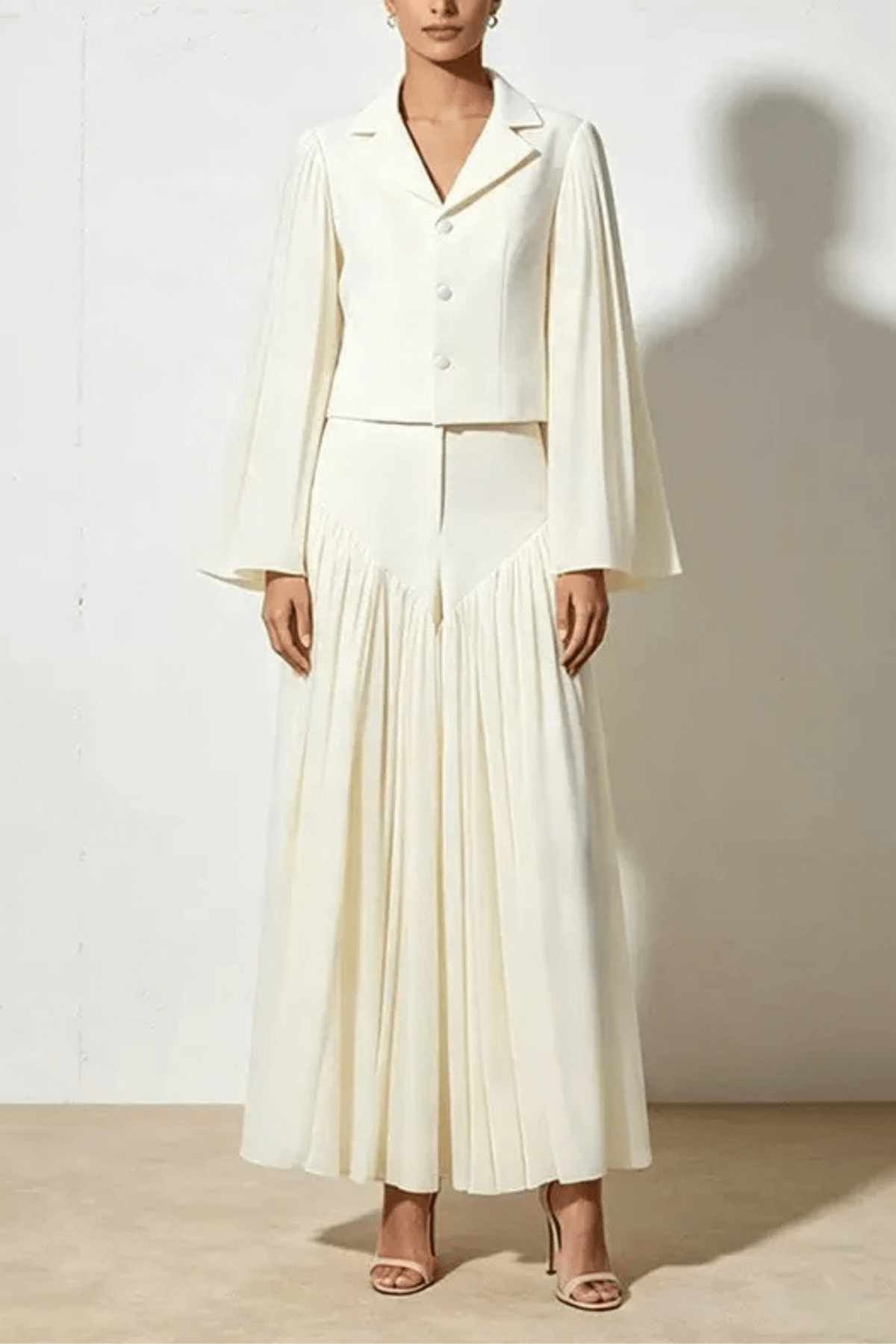 Akira Blazer Pleated Wide Leg Pants Set Avalabel