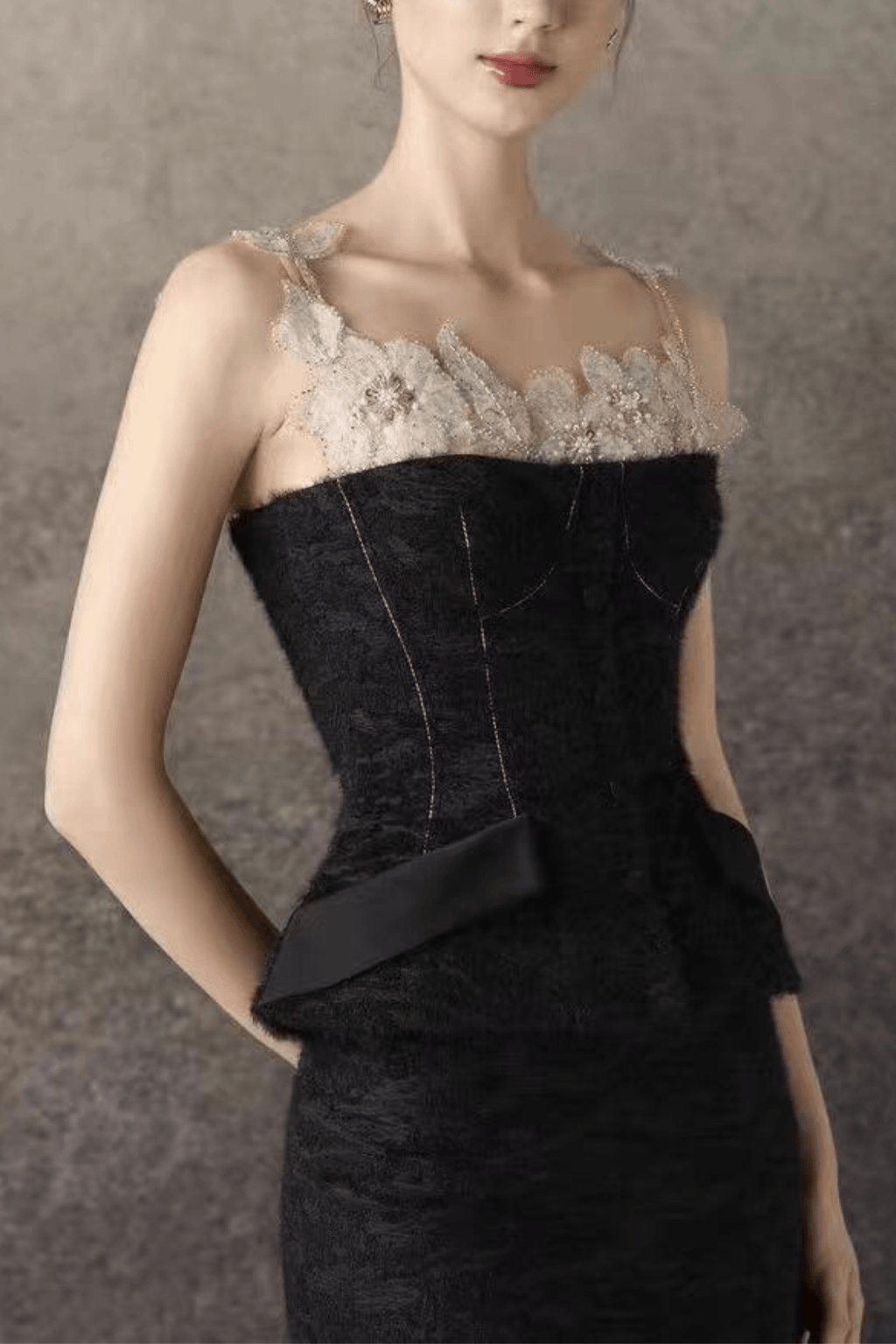 Serena Lace Trim Two Piece Formal Mermaid Dress Avalabel