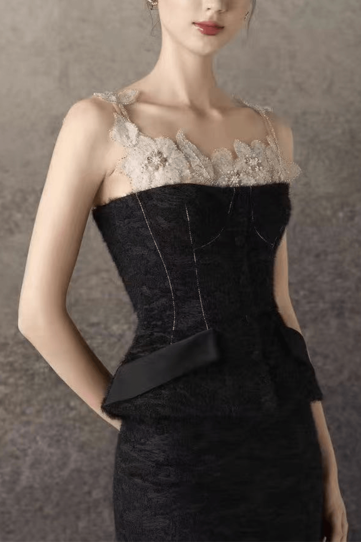 Serena Lace Trim Two Piece Formal Mermaid Dress Avalabel