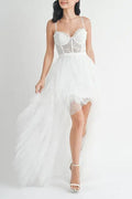 Forever Love Tulle Maxi Dress - White Avalabel