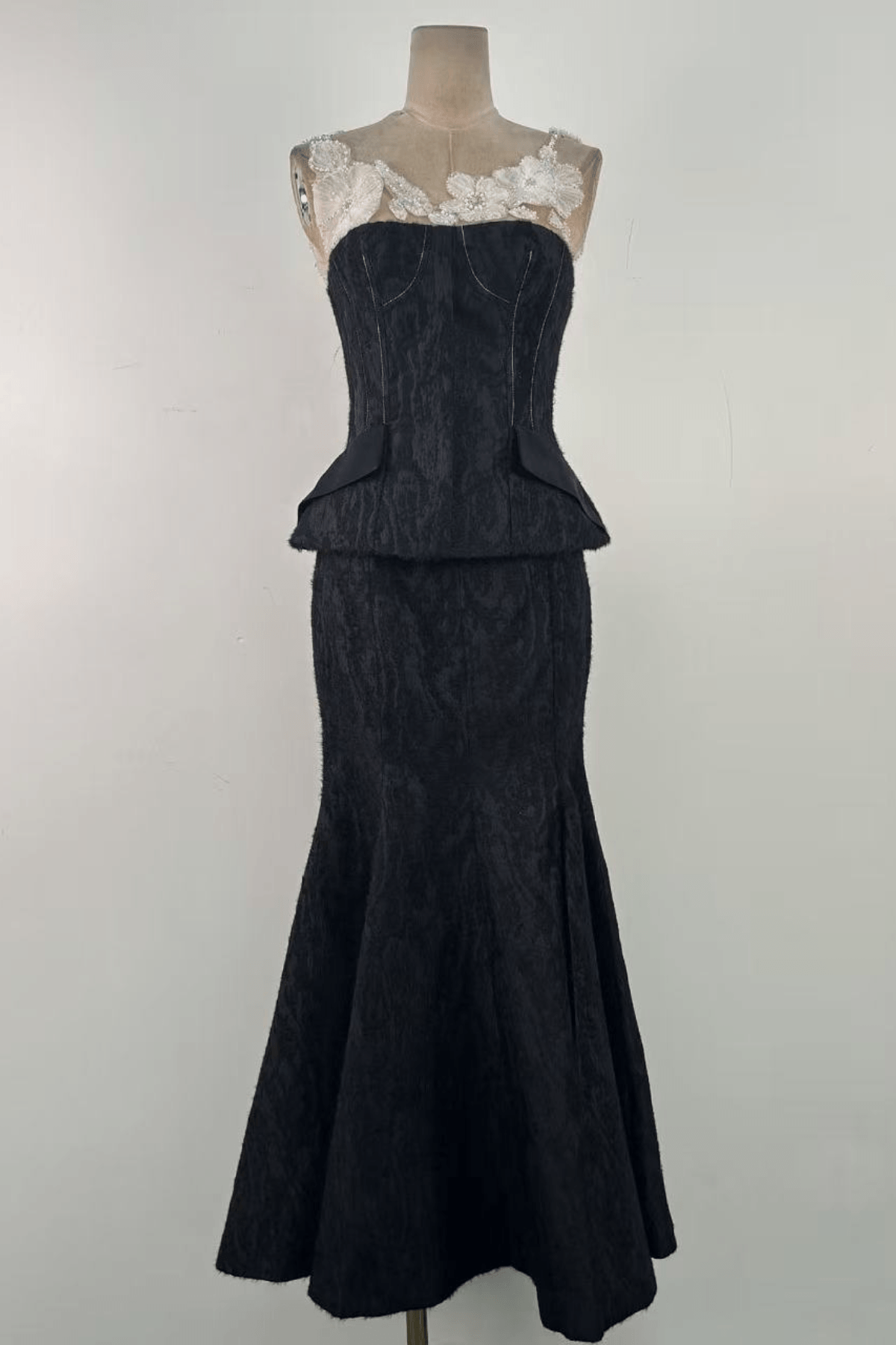 Serena Lace Trim Two Piece Formal Mermaid Dress Avalabel