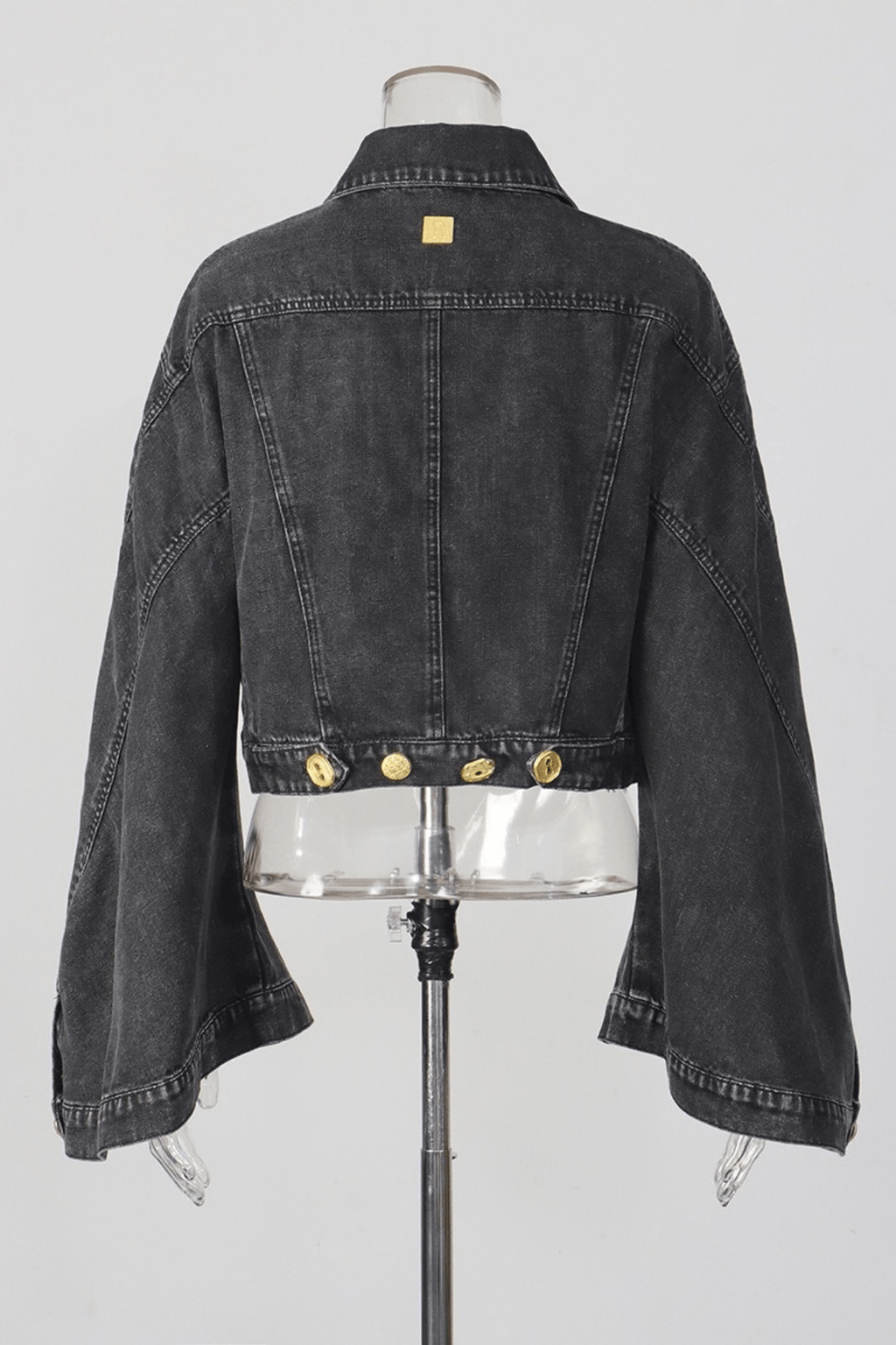 Dark Denim Cropped Jacket & Shorts Set Avalabel