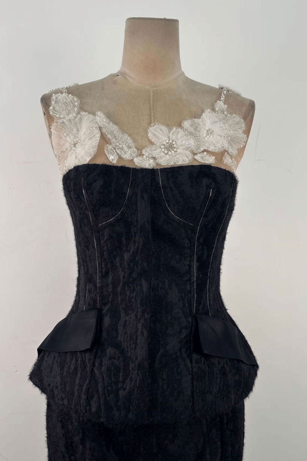 Serena Lace Trim Two Piece Formal Mermaid Dress Avalabel