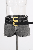 Dark Denim Cropped Jacket & Shorts Set Avalabel