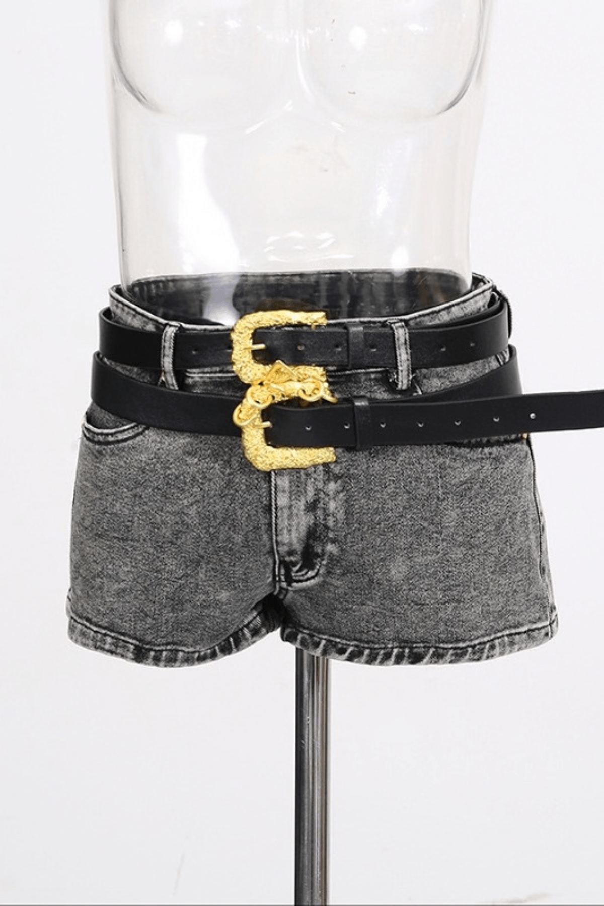 Dark Denim Cropped Jacket & Shorts Set Avalabel