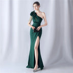 Crafted Flower With Beading Formal Dress Avalabel
