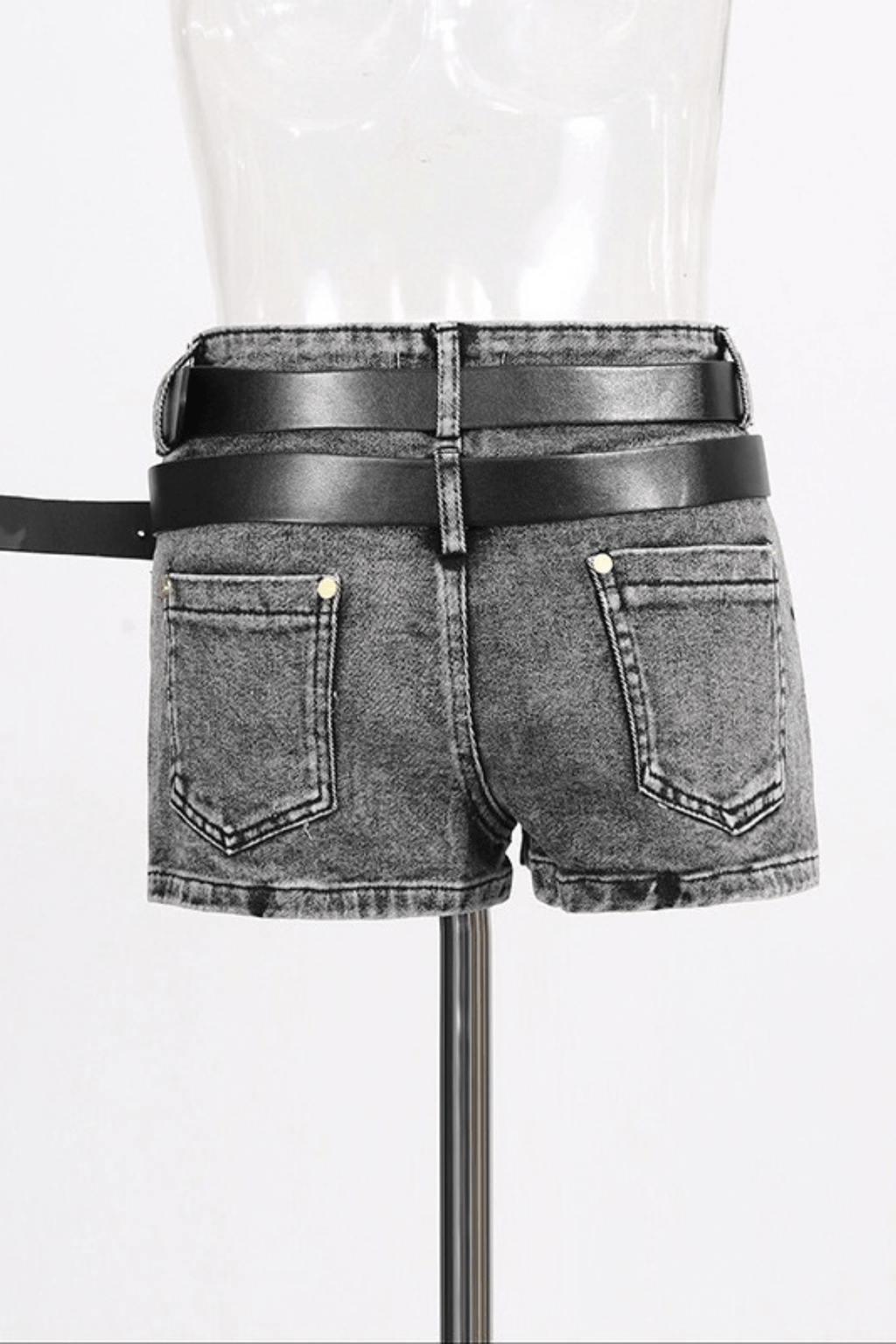 Dark Denim Cropped Jacket & Shorts Set Avalabel