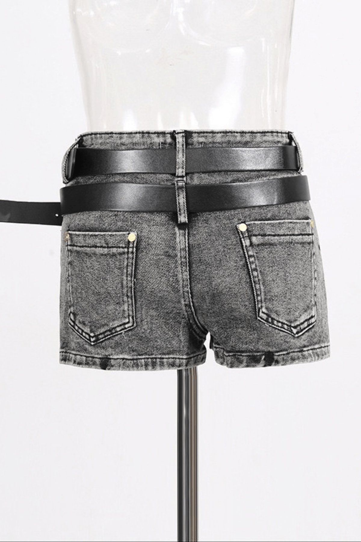 Dark Denim Cropped Jacket & Shorts Set Avalabel