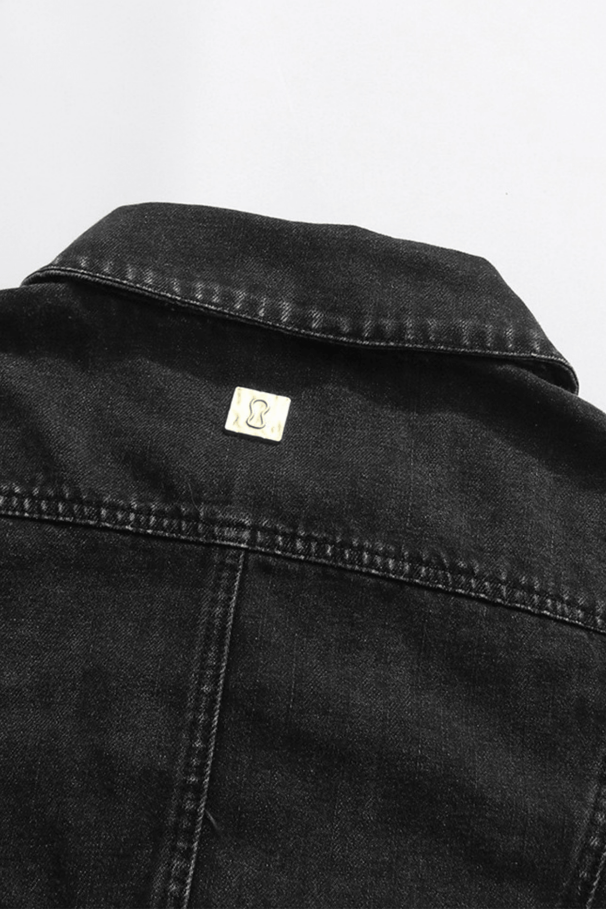 Dark Denim Cropped Jacket & Shorts Set Avalabel