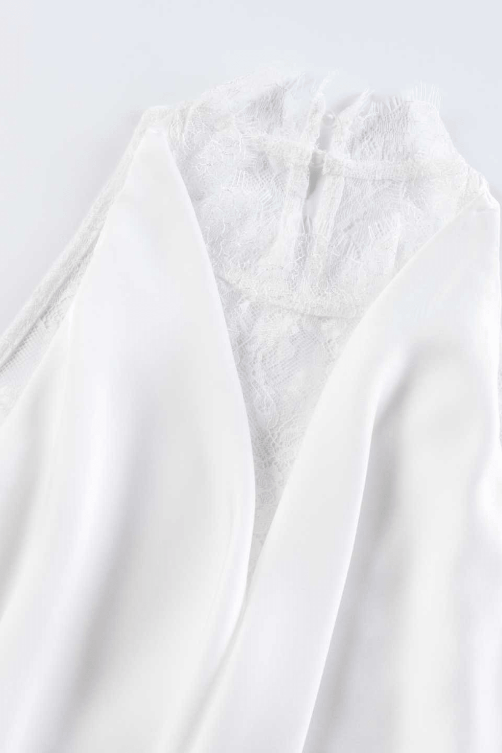 White Lace Halter Neck Ruched A Line Mini Dress Avalabel