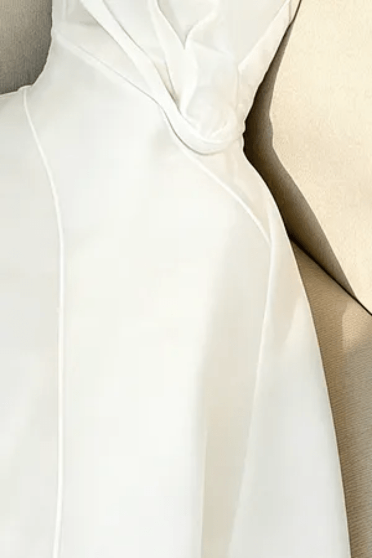 Strapless Layered Organza Midi Dress in White Avalabel