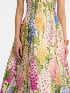 zenobia colorful print Jacquard sleeveless maxi Dress Avalabel