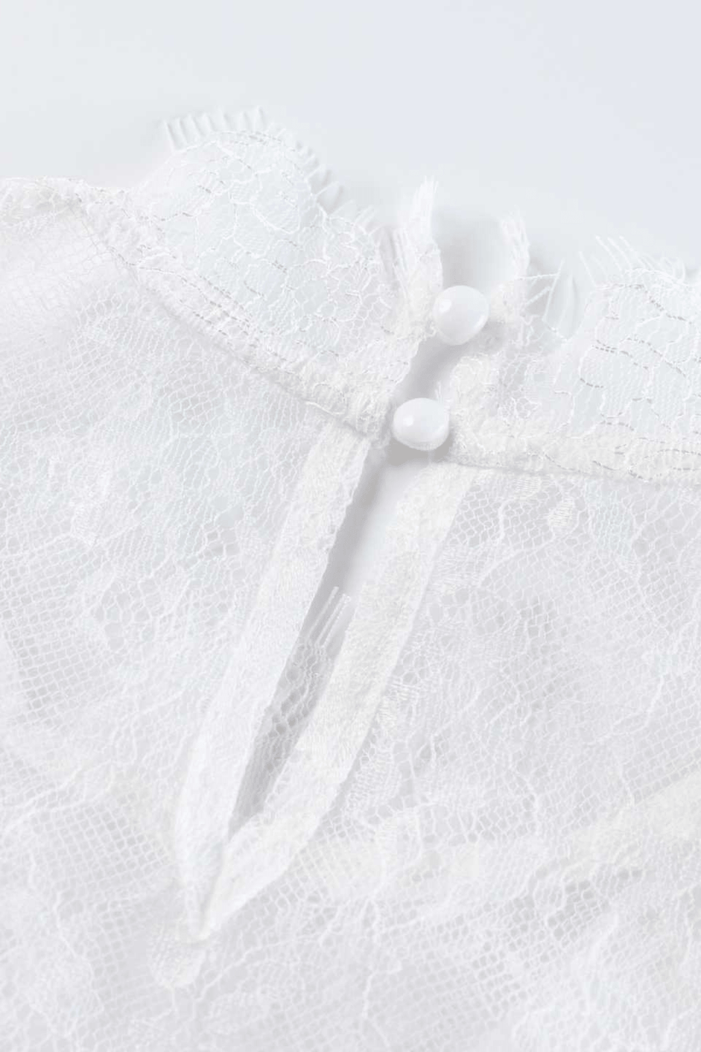 White Lace Halter Neck Ruched A Line Mini Dress Avalabel