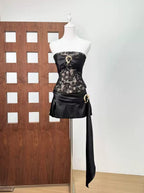Strapless Black mini dress Avalabel