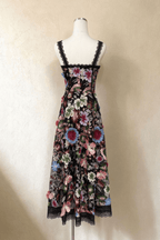 Anwar 3D Floral Corset Midi Dress Avalabel