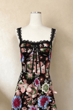 Anwar 3D Floral Corset Midi Dress Avalabel