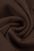 Aria Brown Asymmetrical Off Shoulder Slit Maxi Dress Avalabel