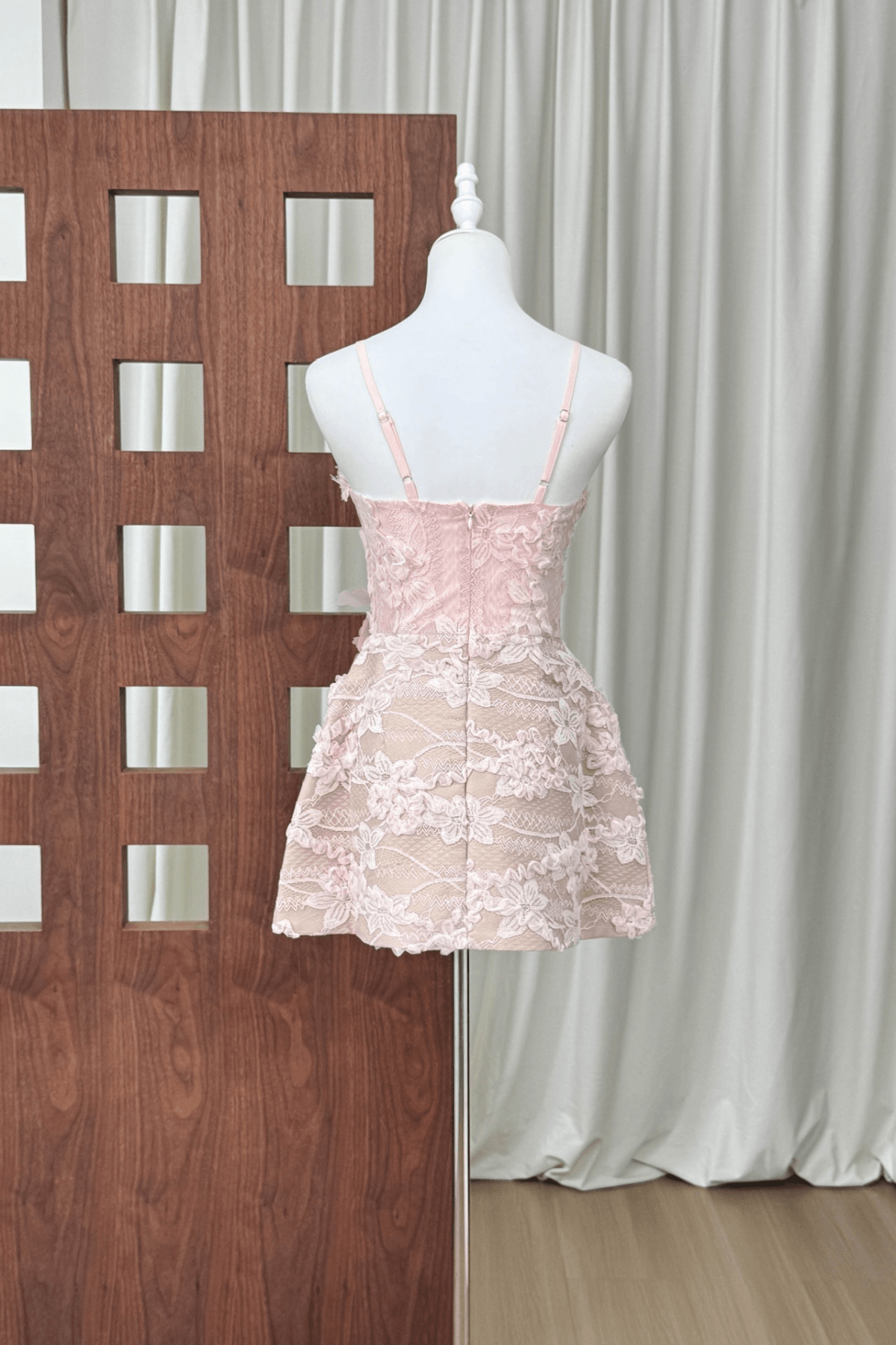 Blair 3D Flower Pink Lace Mini Fairy Dress Avalabel