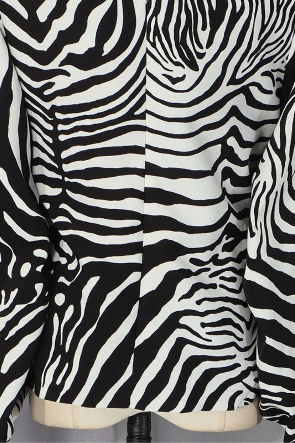 Zebra Print Puff Long Sleeve Blouse Avalabel