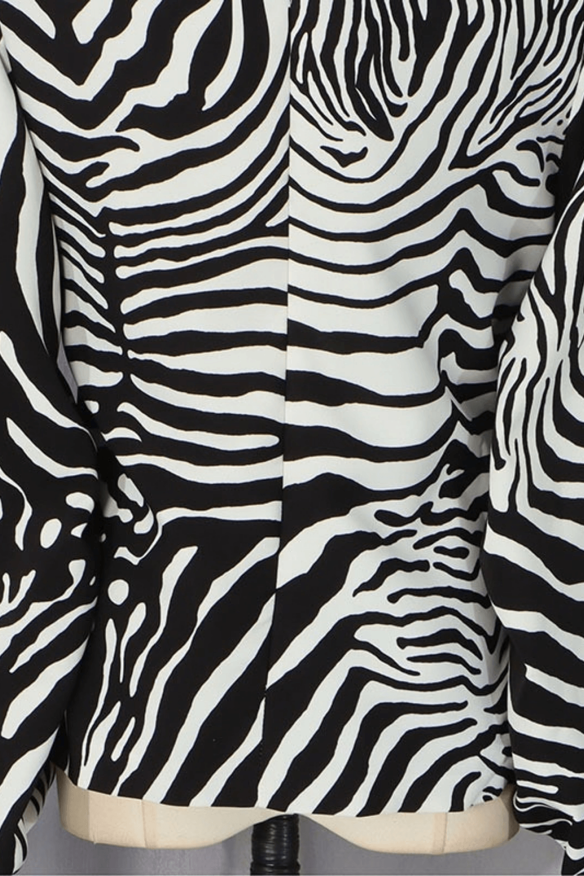 Zebra Print Puff Long Sleeve Blouse Avalabel