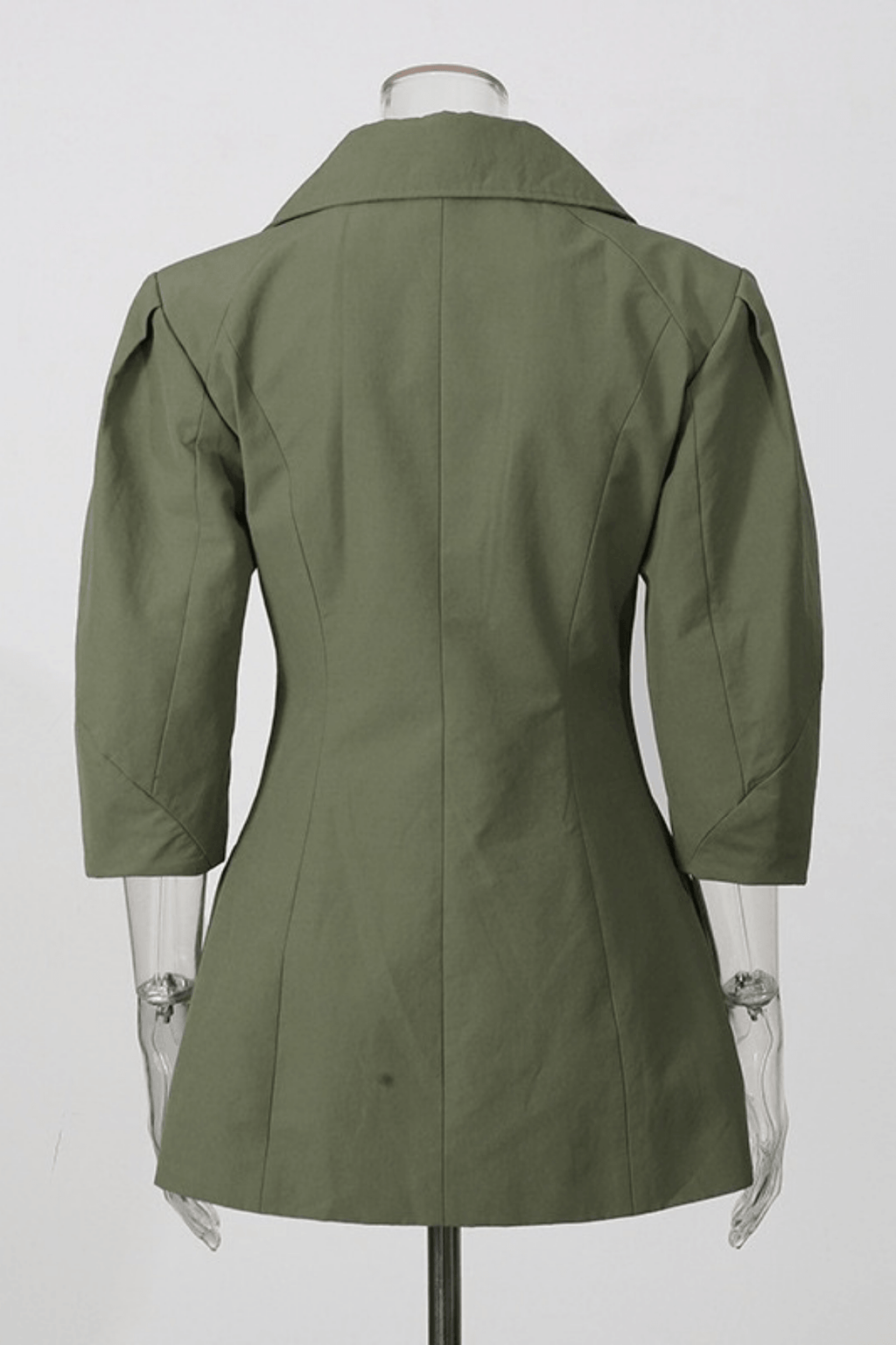 Dolly Olive Green Peplum Blazer Avalabel