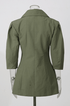 Dolly Olive Green Peplum Blazer Avalabel