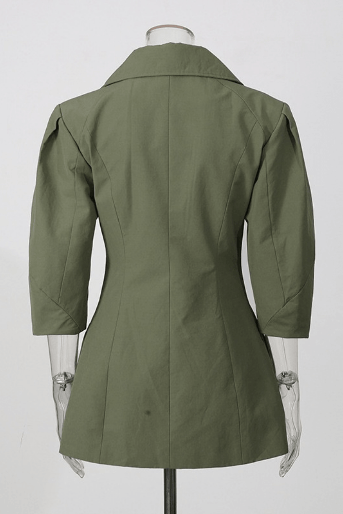 Dolly Olive Green Peplum Blazer Avalabel