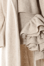 Candy Beige Knit Long Cardigan Coat Avalabel