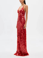 Misha Sapphire Sequin Maxi Avalabel
