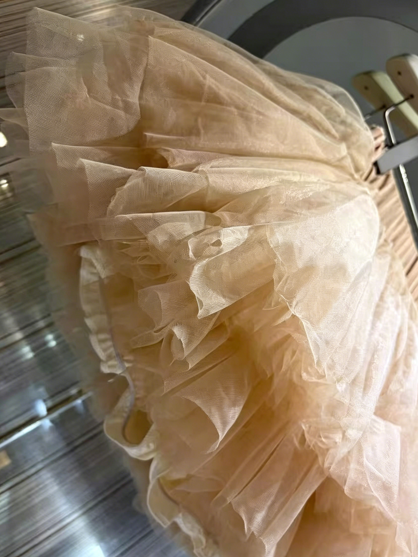 High Neck Lace Top & Puffy Tulle Skirt Two-Piece Set Avalabel