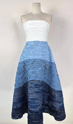 BLUE RIPPLE HALTER MIDI DRESS Avalabel