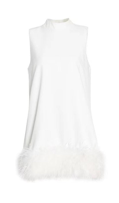 FEATHER MINI DRESS