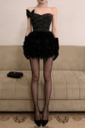 Alisa Feather Mini Dress Avalabel