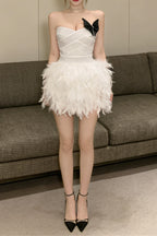 Alisa Feather Mini Dress Avalabel