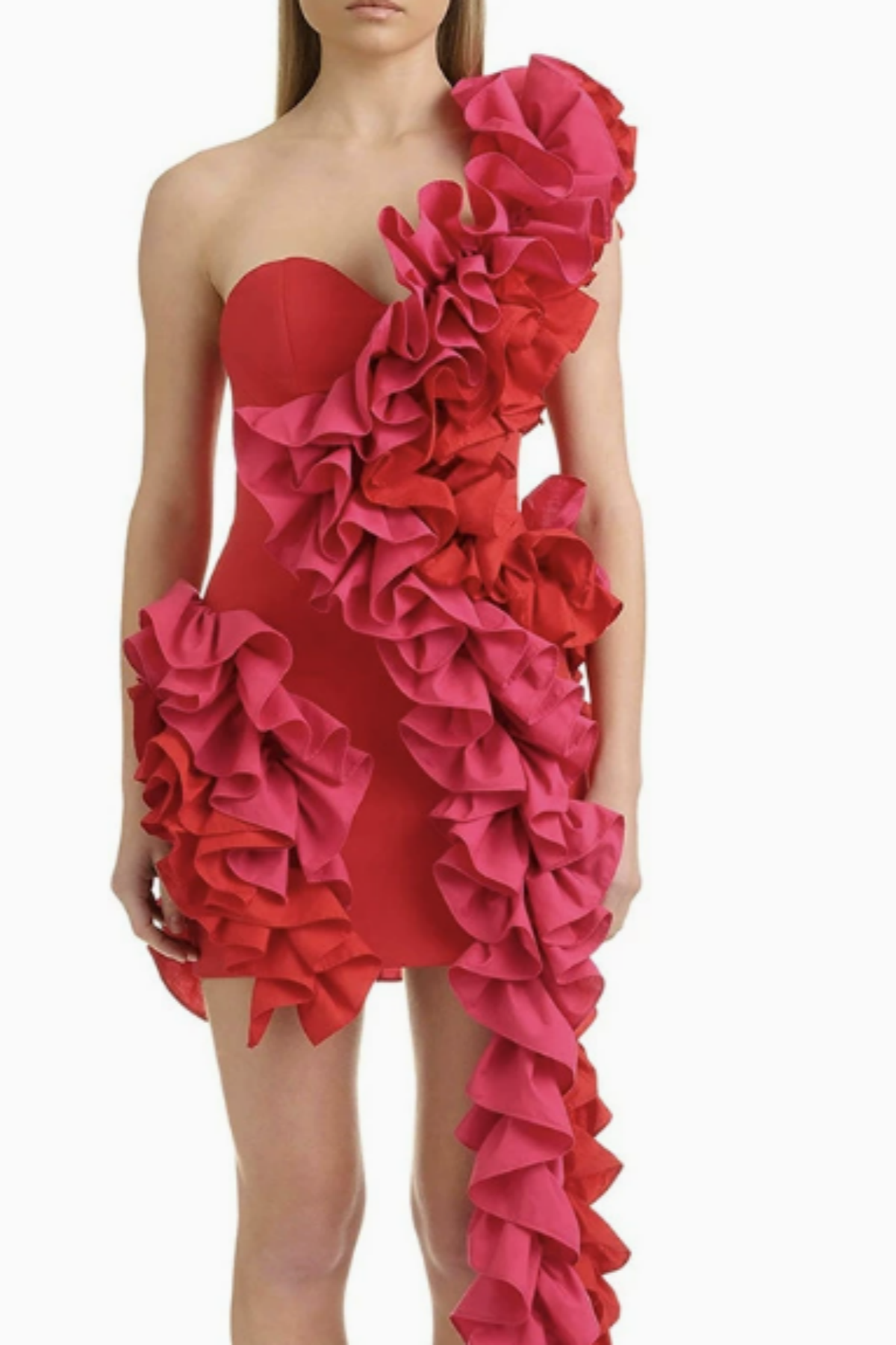Keyla Ruffle Trim Bodycon Mini Dress Avalabel