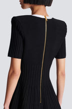 Two-Tone A-Line Knit Dress Avalabel