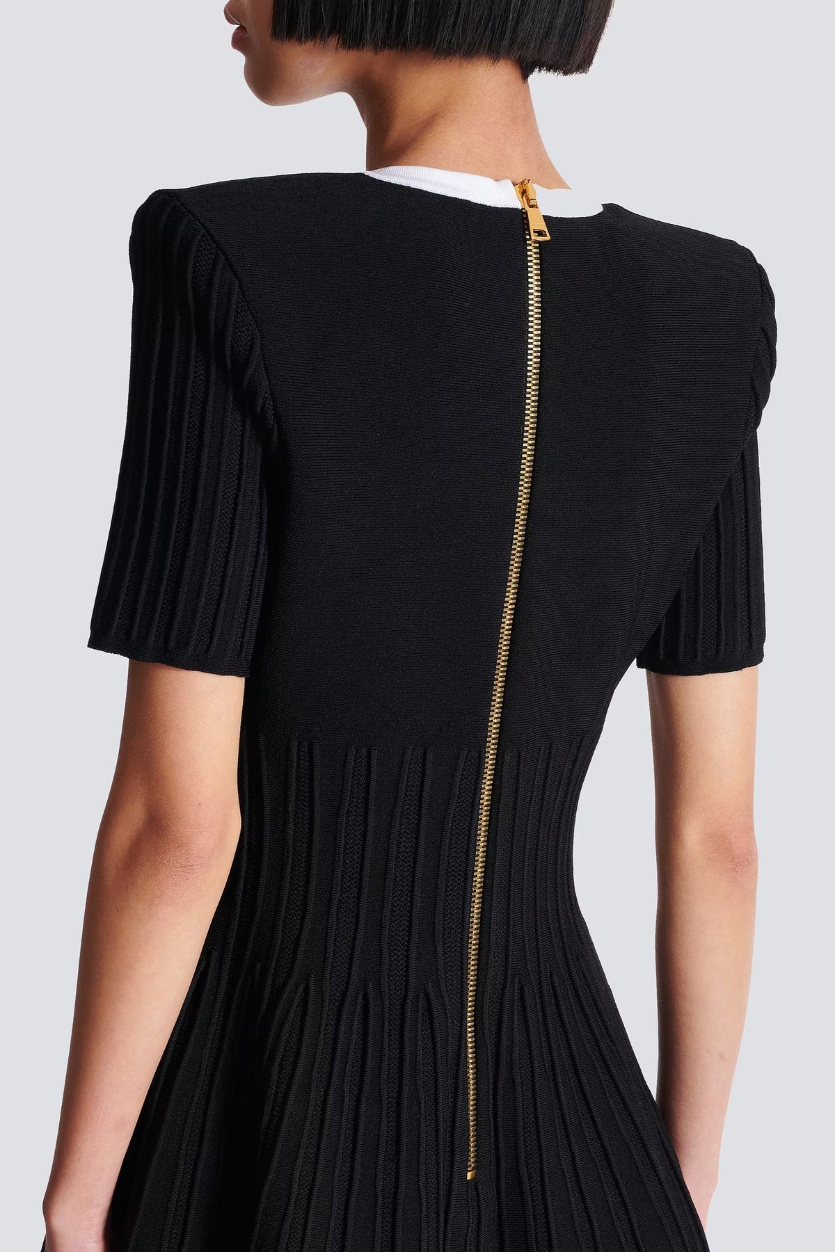 Two-Tone A-Line Knit Dress Avalabel