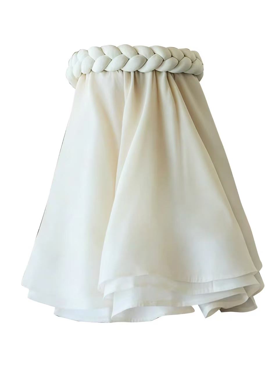 Hemp Rope Tube Top Tutu Skirt in Beige Avalabel