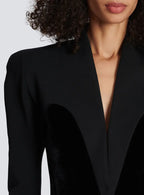 josephine Slim-fitting bustier jacket in black Avalabel