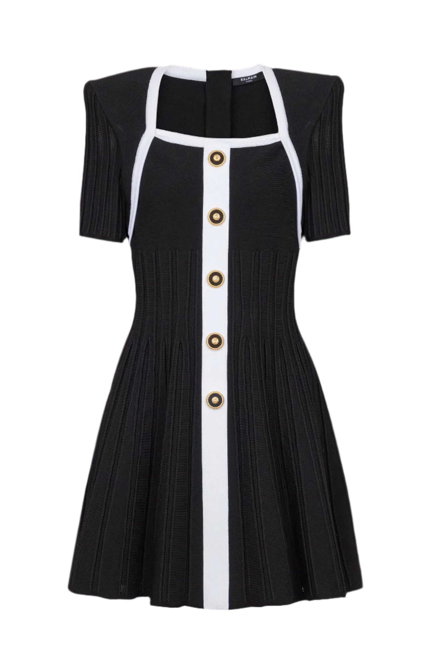 Two-Tone A-Line Knit Dress