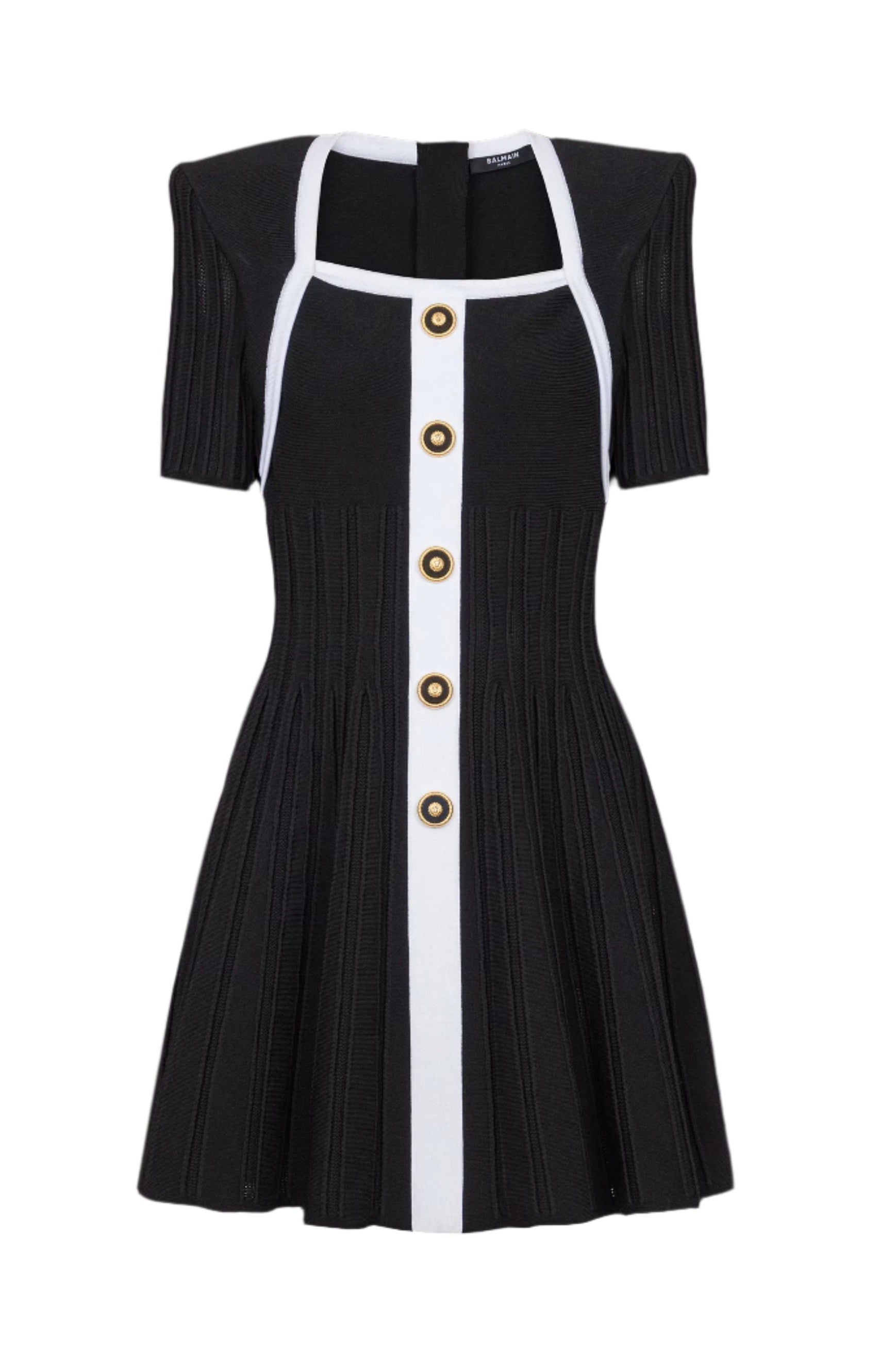 Two-Tone A-Line Knit Dress Avalabel