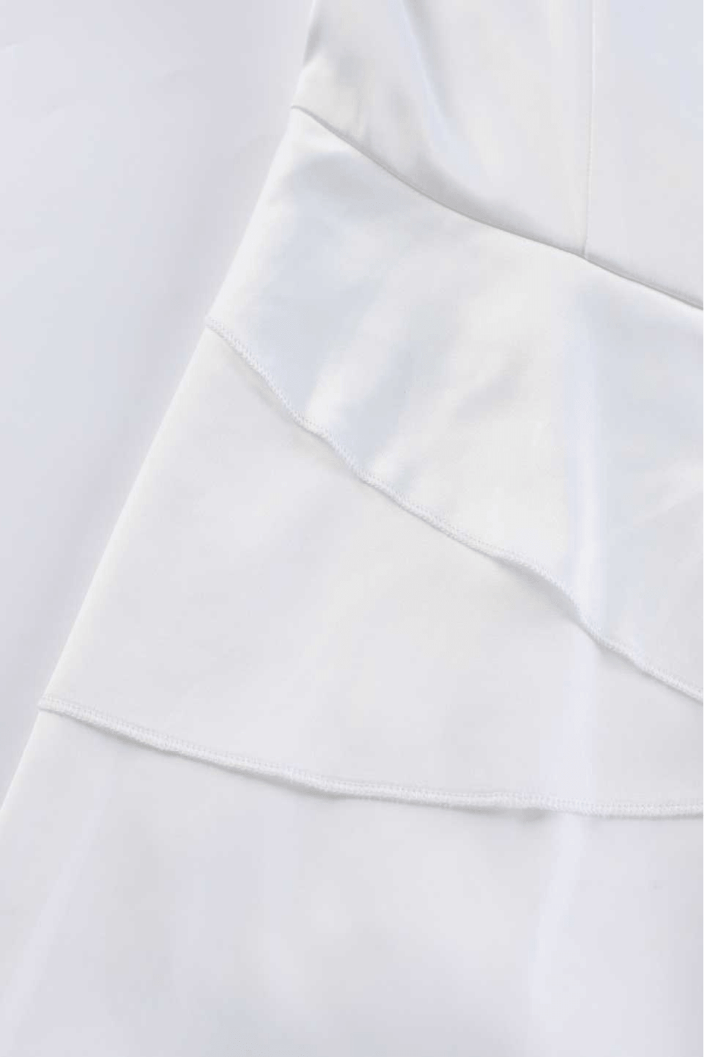 Adora White Cape Sleeve Open Back Ruffle Mini Dress Avalabel