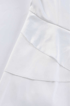 Adora White Cape Sleeve Open Back Ruffle Mini Dress Avalabel