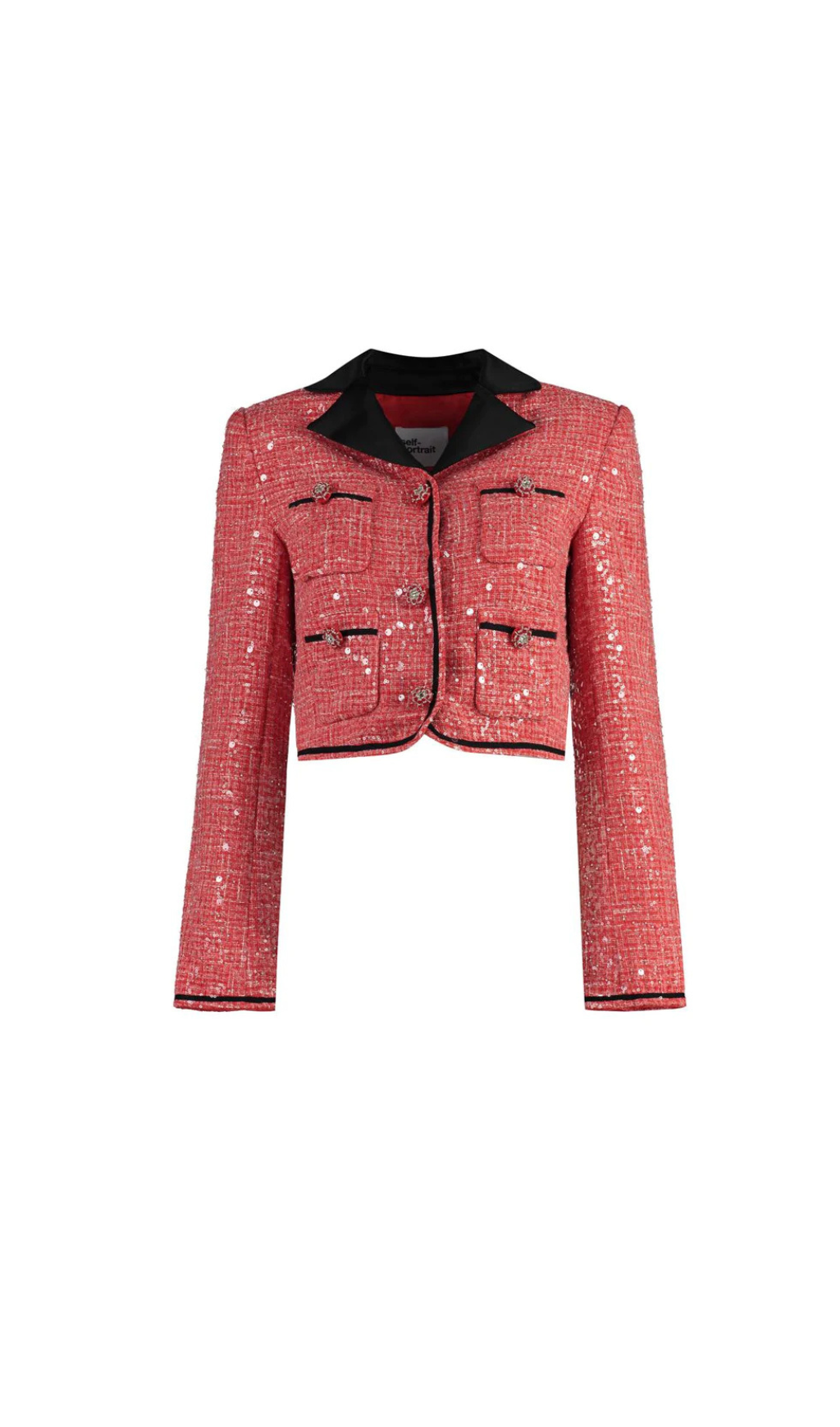 RED BOUCLE JACKET Avalabel