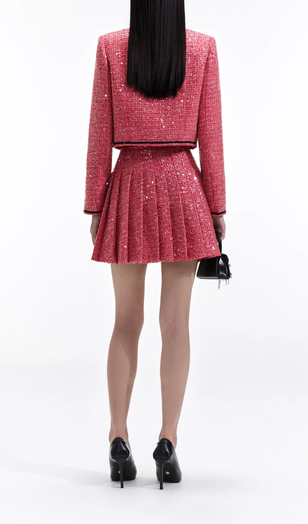 RED BOUCLE JACKET Avalabel
