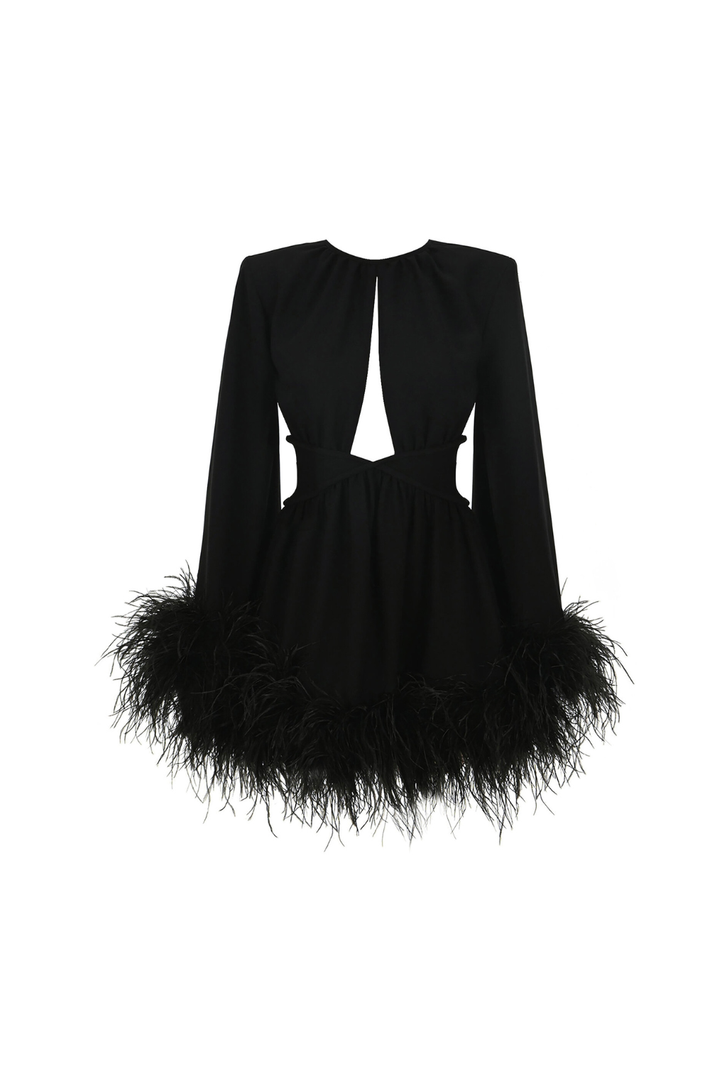 ORNELLA FEATHER TRIM DRESS Avalabel