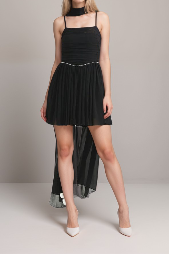 Nadine Embellished Pleated Dress