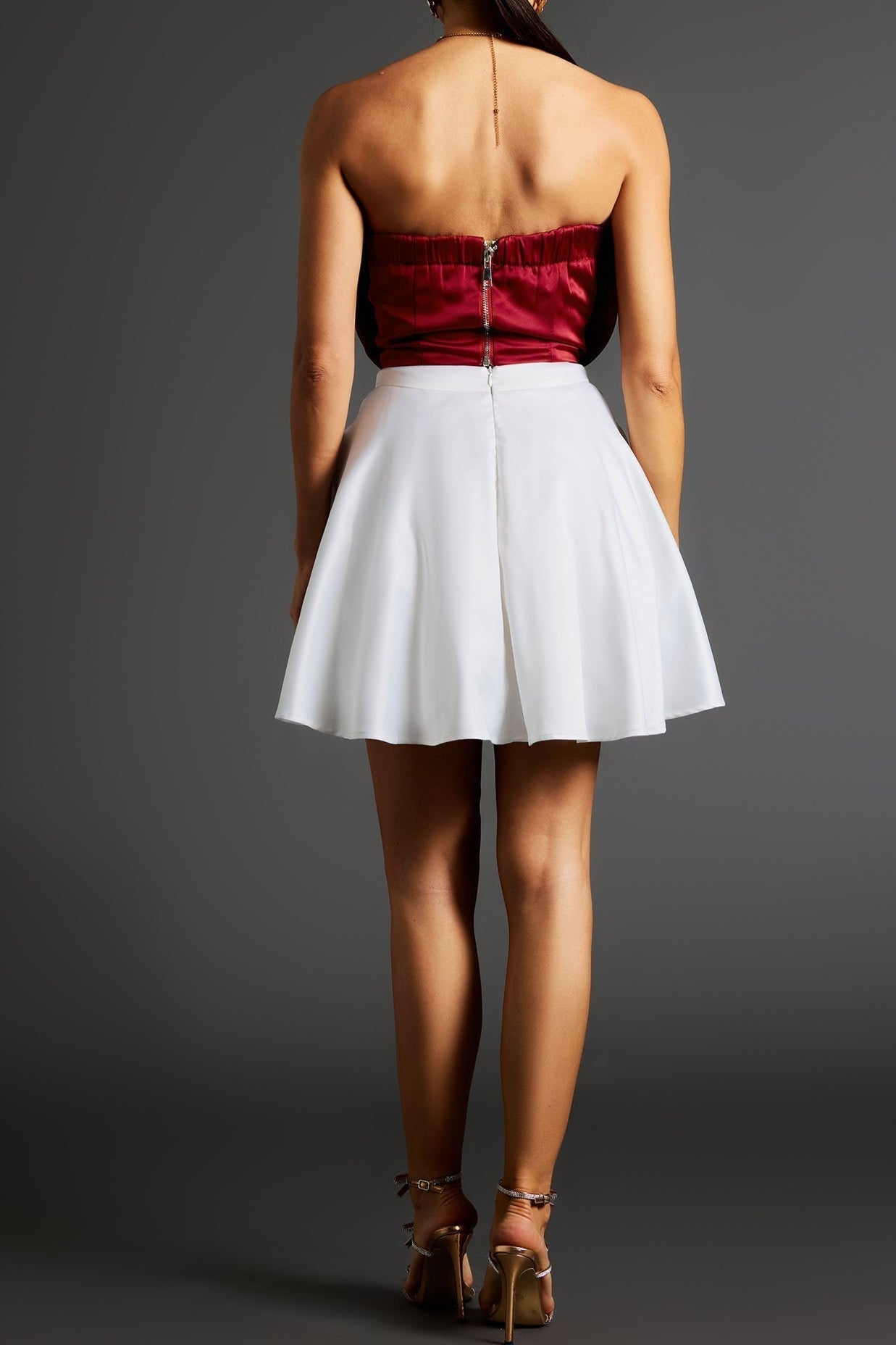 Neela 3d Flower Strapless Waist Mini Dress Avalabel