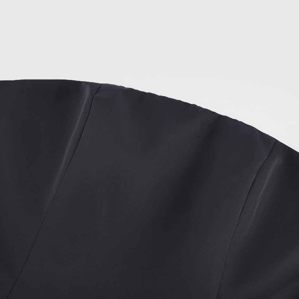 Lucie black petal-layered strapless corset mini dress Avalabel